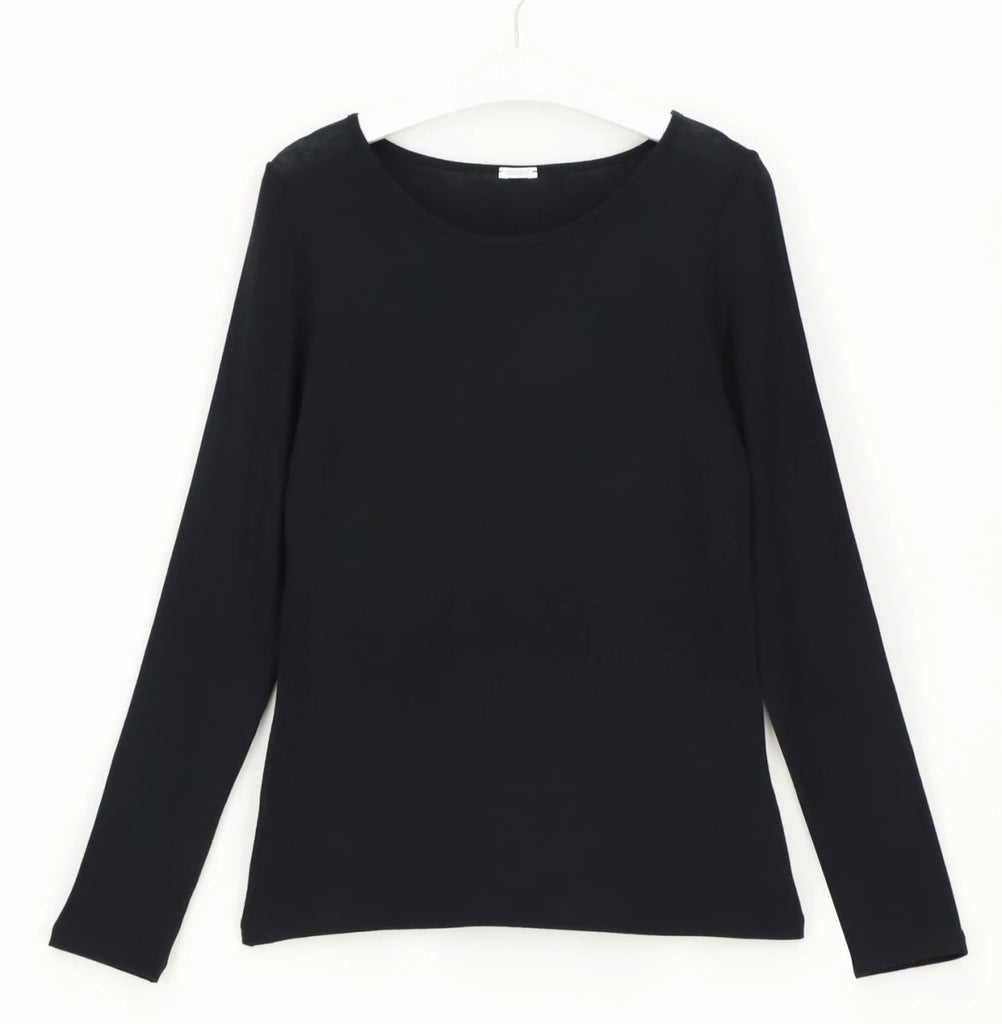 Oroblu Seamless Oroblu - Shirt Lange Mouw - Perfect Line Cashmere - VOBT67055 - Black