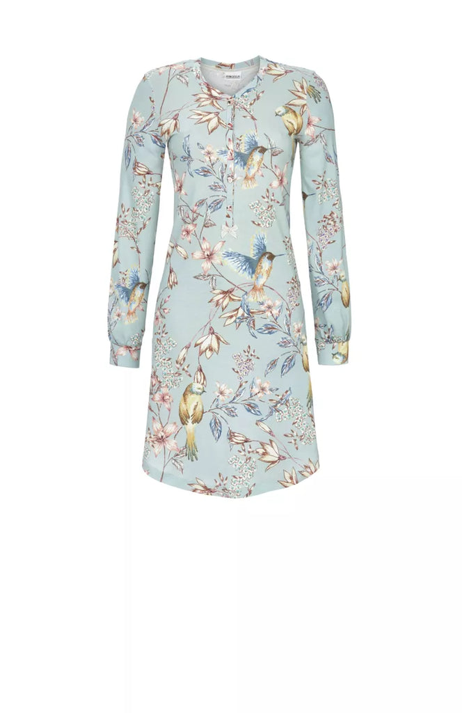 Ringella Ringella - Nachthemd - Vogels - 5511019 980 Lichtblauw