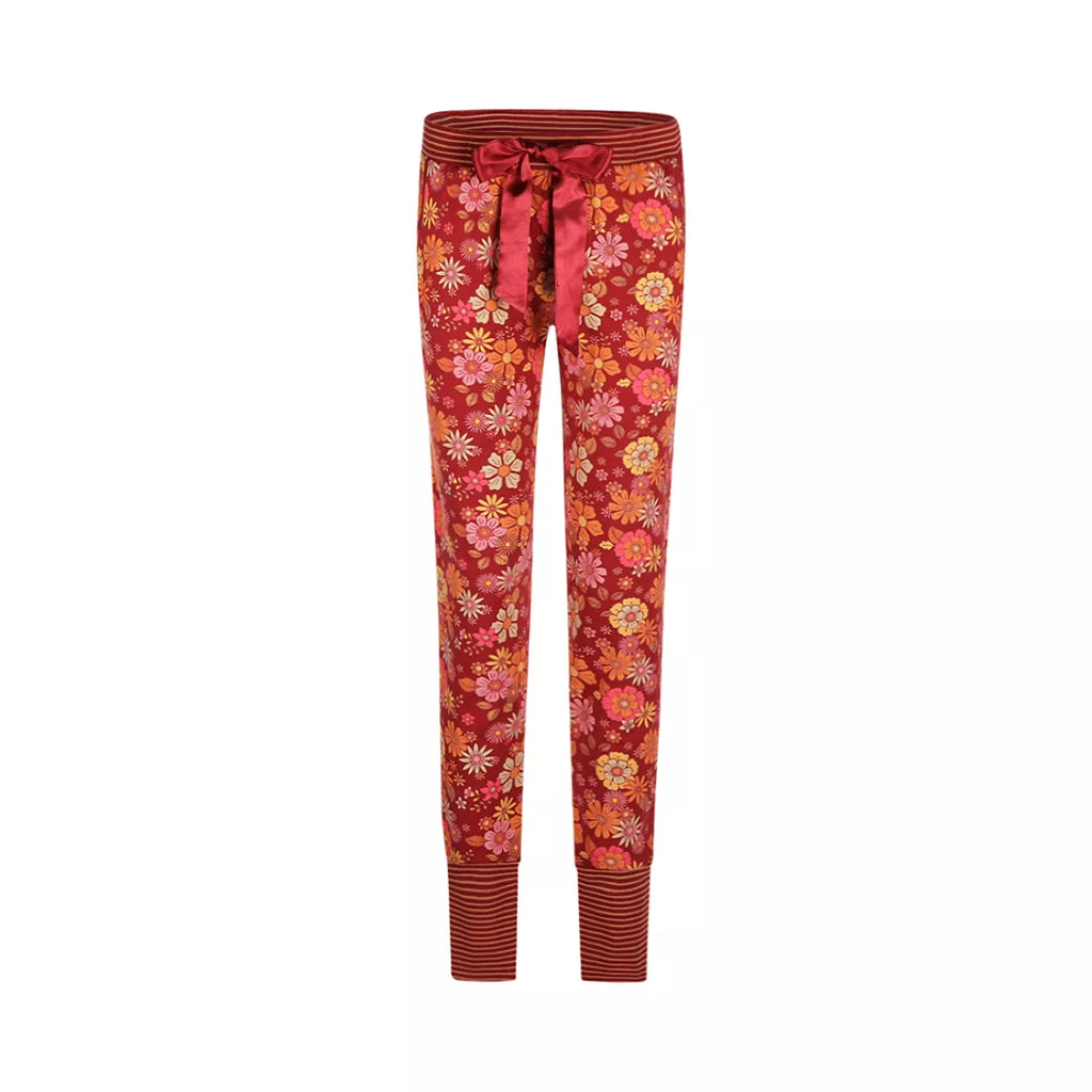 Charlie Choe Charlie Choe - Broek - Bloemen - Q53101 Brique Red