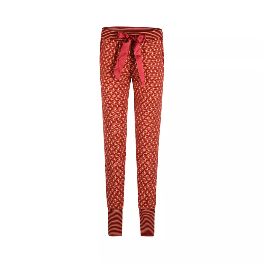 Charlie Choe Charlie Choe - Broek - Ruitjes - Q53105 Brique Red