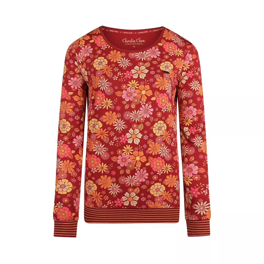 Charlie Choe Charlie Choe - Shirt - Bloemen - Q53102 Brique Red