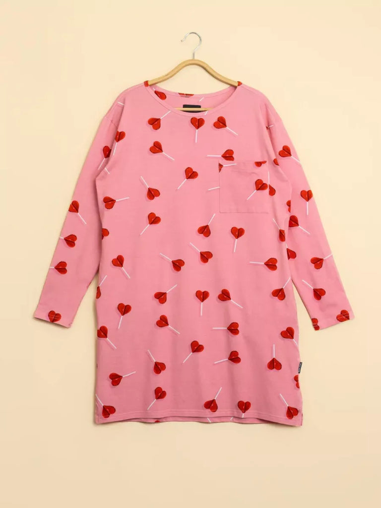 SNURK Snurk - Long Sleeve Dress - Lollipop - Roze