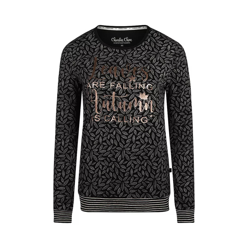 Charlie Choe Charlie Choe - Shirt - O57182 Black Leaves