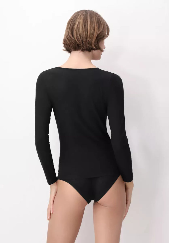 Oroblu Seamless Oroblu - Shirt Lange Mouw - Perfect Line Cashmere Lace - VOBT67430 Black