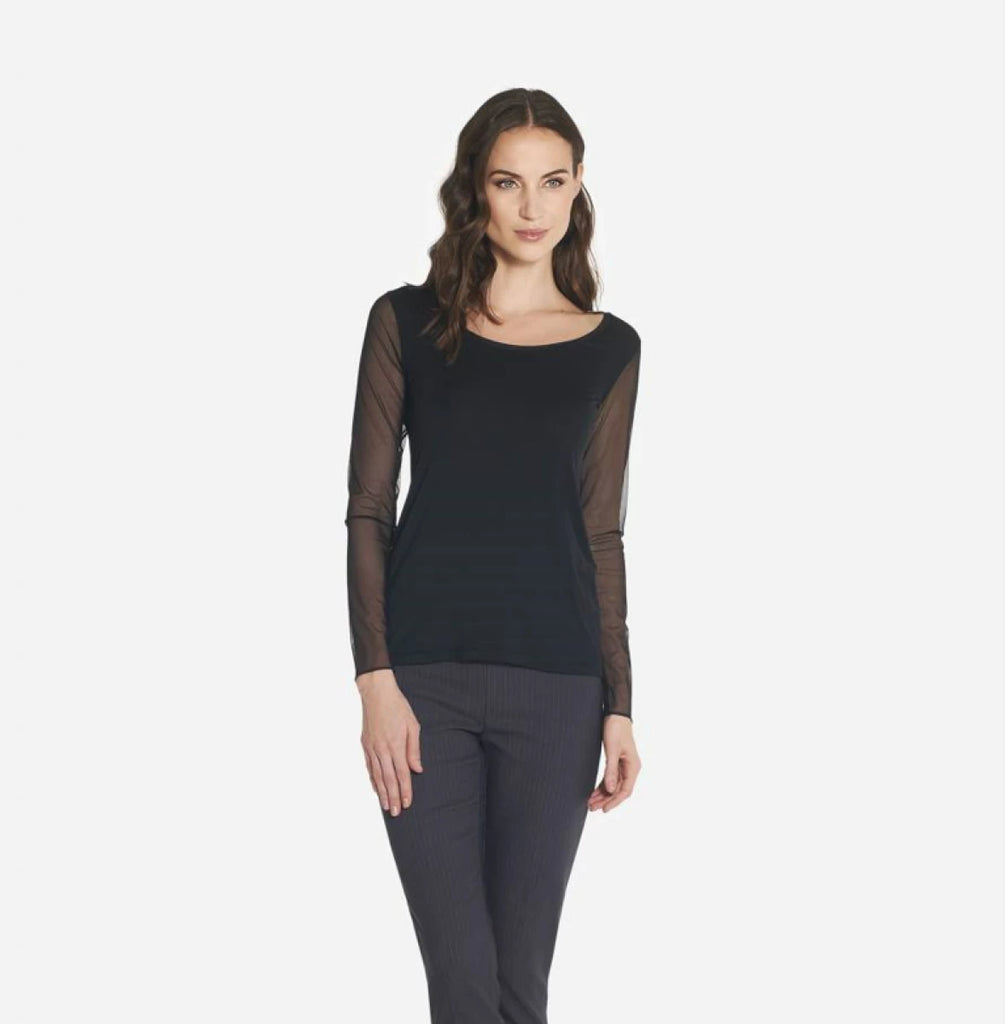 Oroblu Seamless Oroblu - Shirt Tulle Mouw - Perfect Line Modal - Black