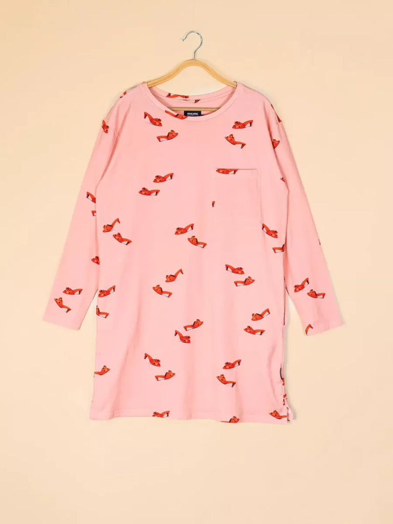 SNURK Snurk X Efteling - Long Sleeve Dress - Rode Schoentjes - Roze