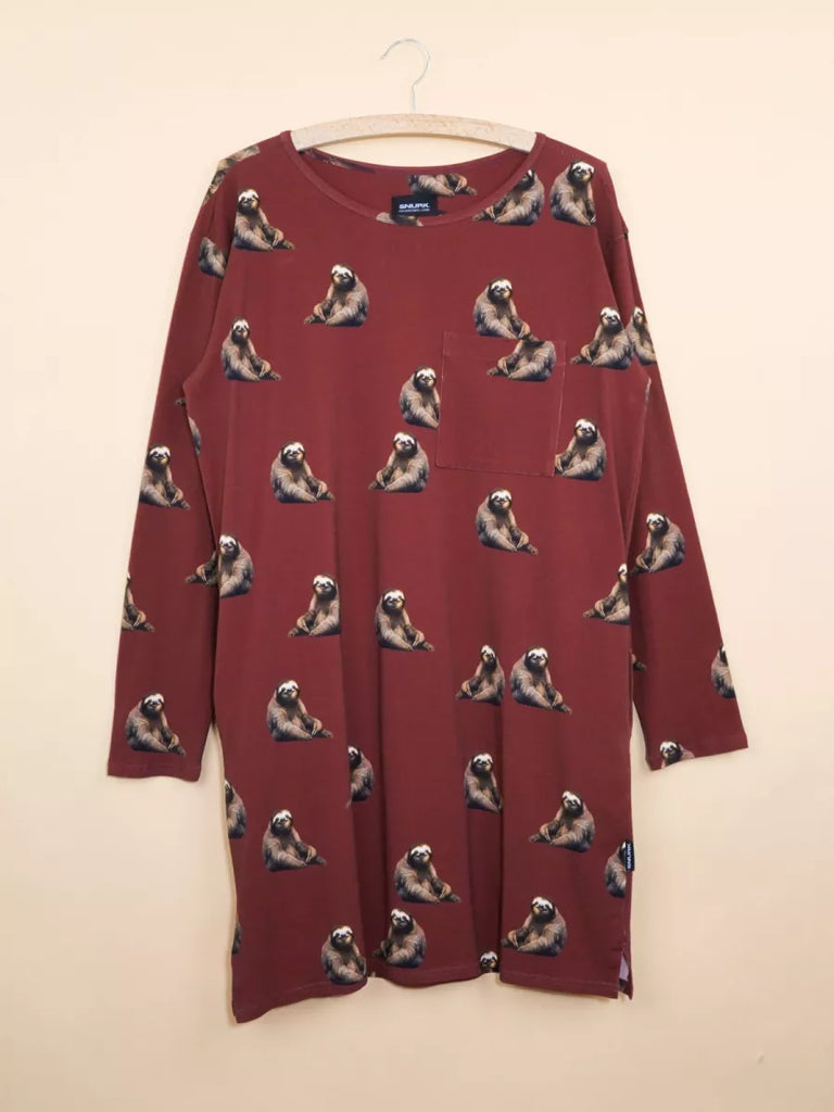 SNURK Snurk - Long Sleeve Dress - Sloth - Brown