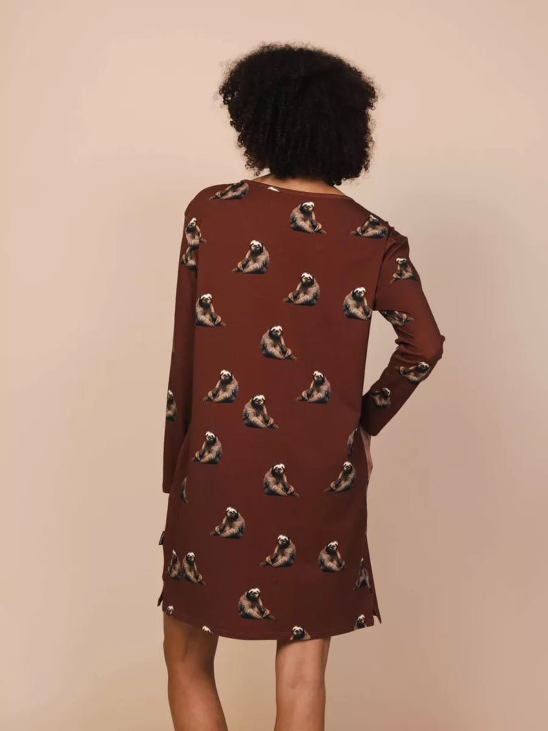 SNURK Snurk - Long Sleeve Dress - Sloth - Brown