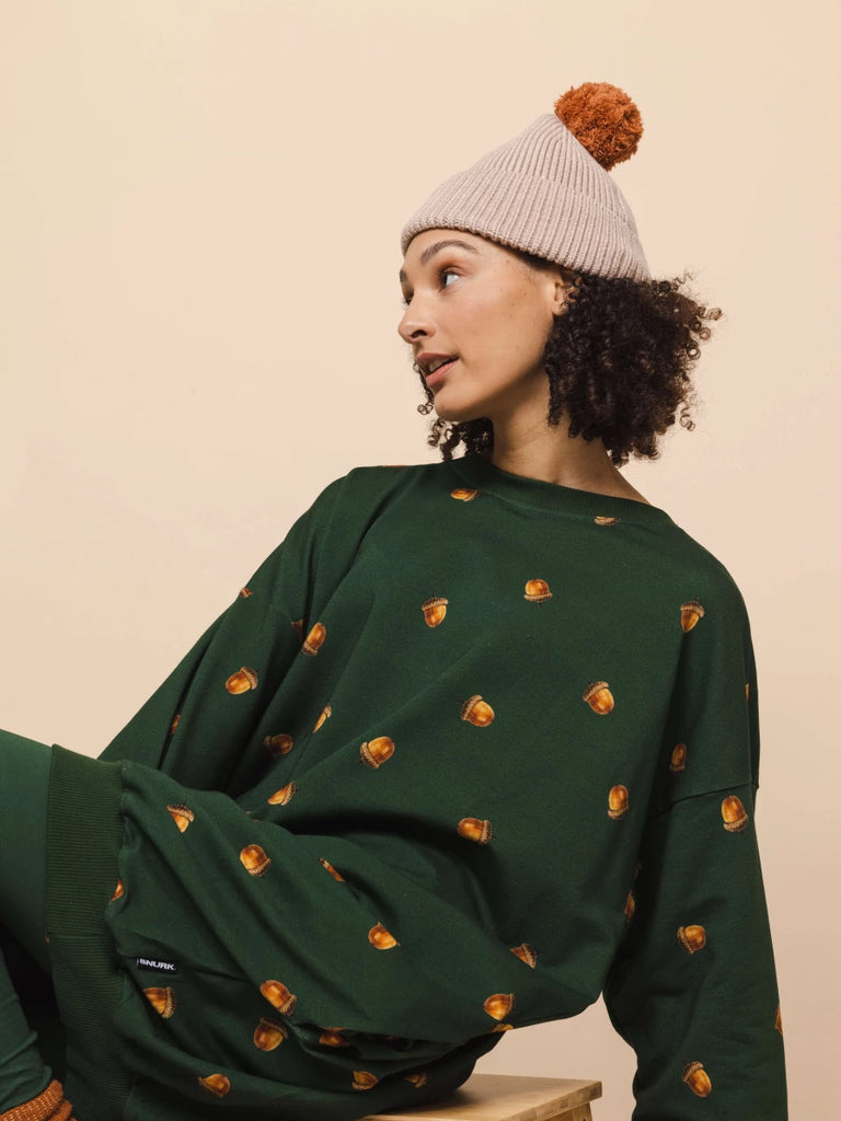 SNURK Snurk - Sweater Dress - Winter Nuts - Groen