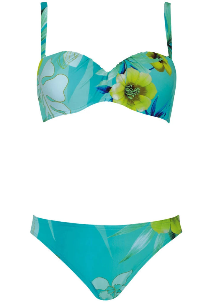 Sunflair Sunflair - Bikini - Bloem - Turquoise