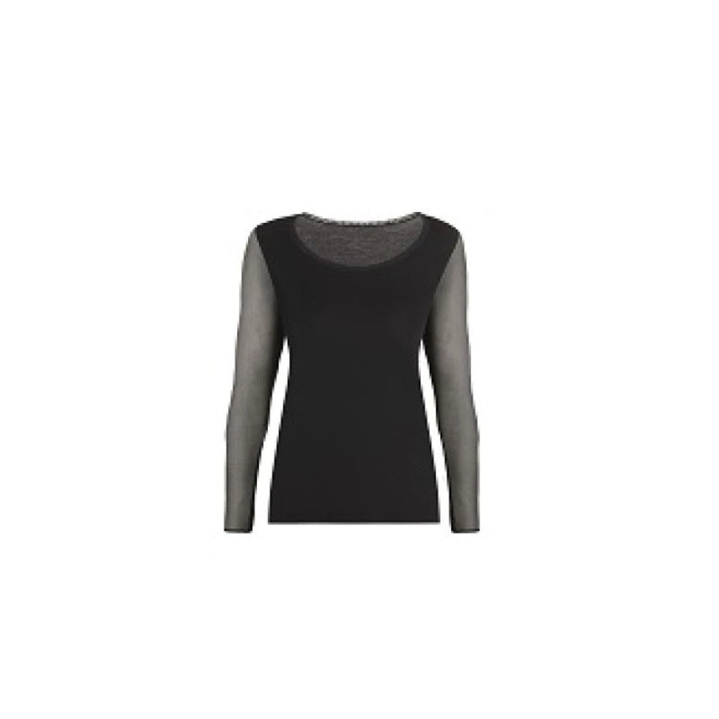 Oroblu Seamless Oroblu - Shirt Tulle Mouw - Perfect Line Modal - Black
