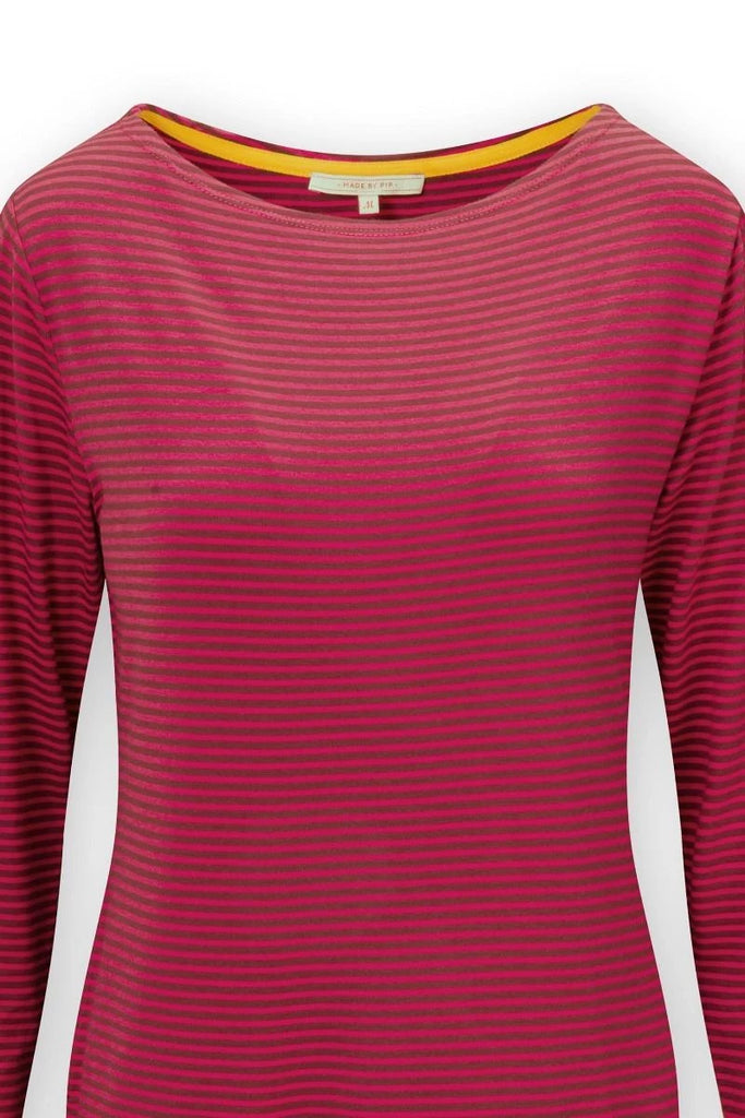 PIP Pip Studio - Shirt - Tori - 51.511 - Stripe Pink Dark Red